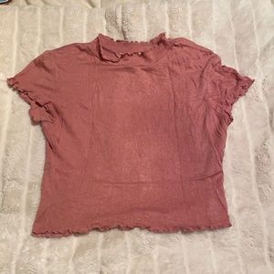 Cropped blush pink active USA top. Size small